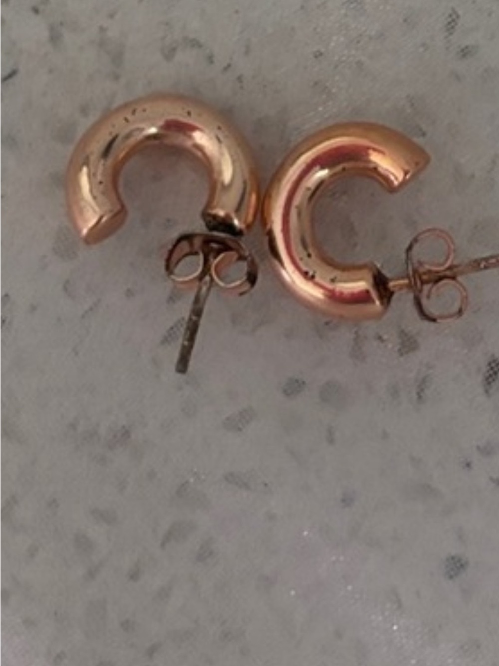 Rose Gold Mini Hoop Stud Earrings